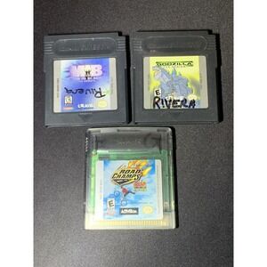 GameBoy Color 3 Game Cartridge Lot (Men in Black, Godzilla, Road Champs)